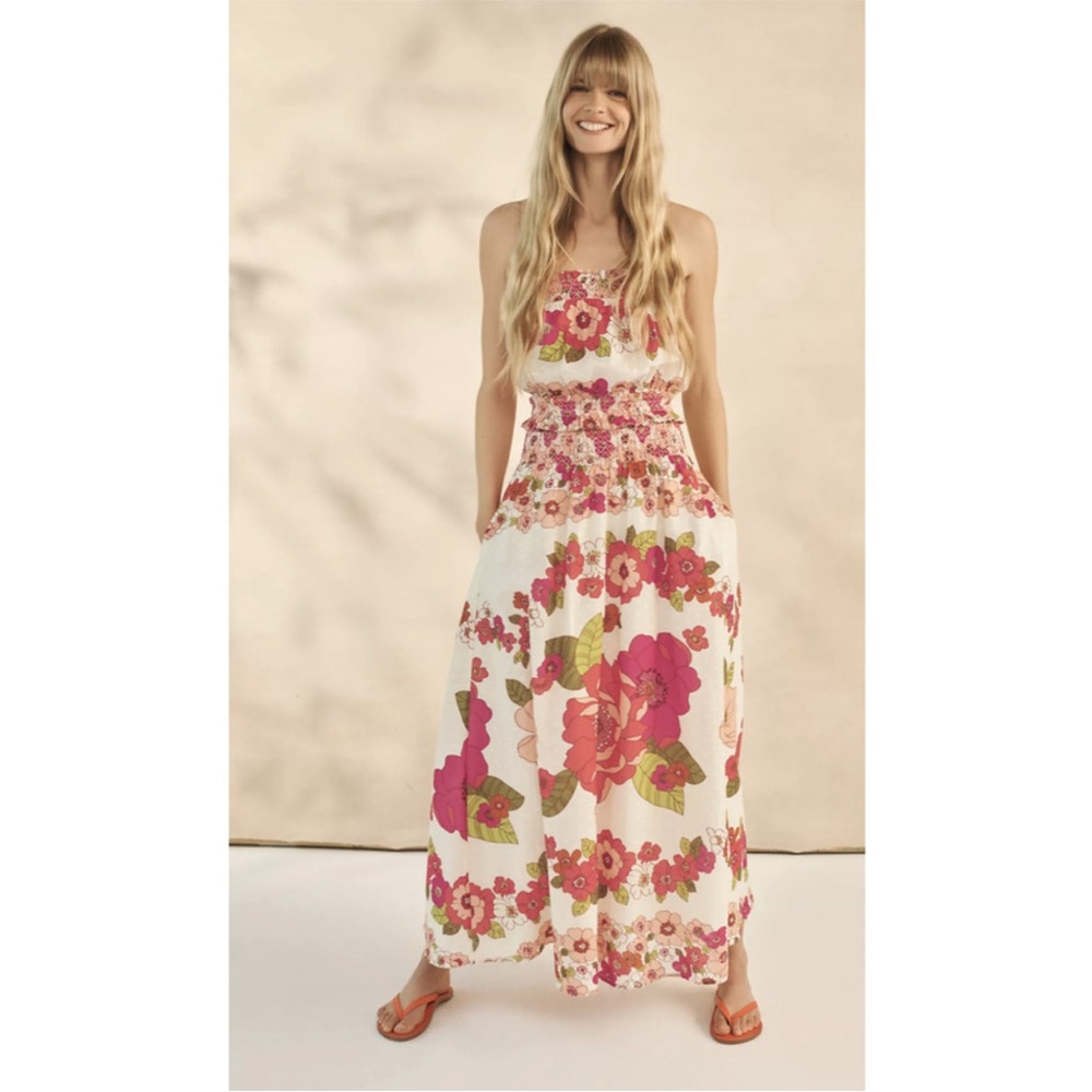 Anthropologie Love the Label Imogene Smocked Floral Skirt & Top - Small and Med